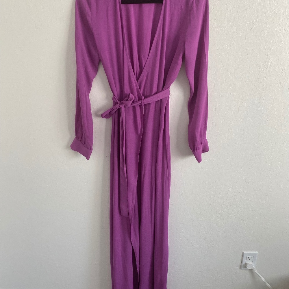 Long sleeve wrap dress